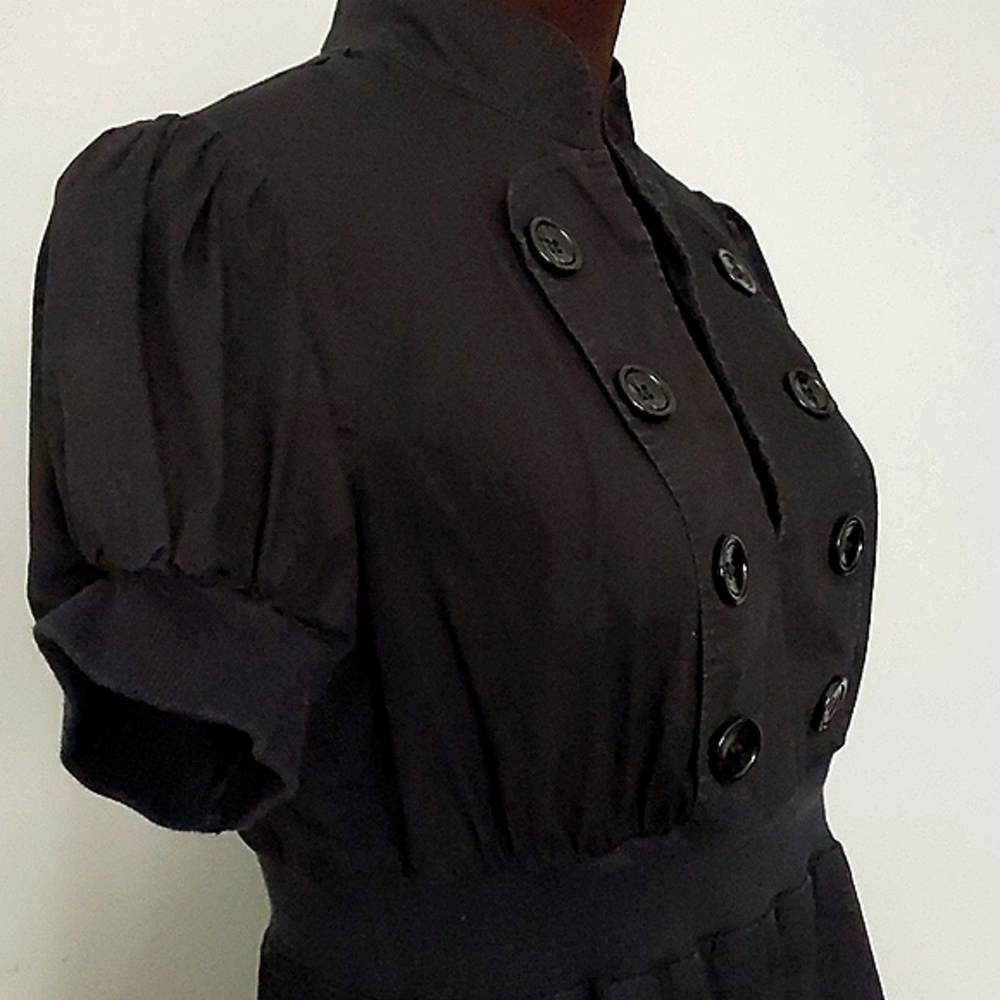 BeBop Black military-style fit and flare top